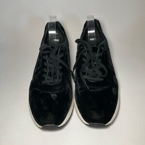 Vince Men's Black Garrett Velvet Lace Up Sneakers